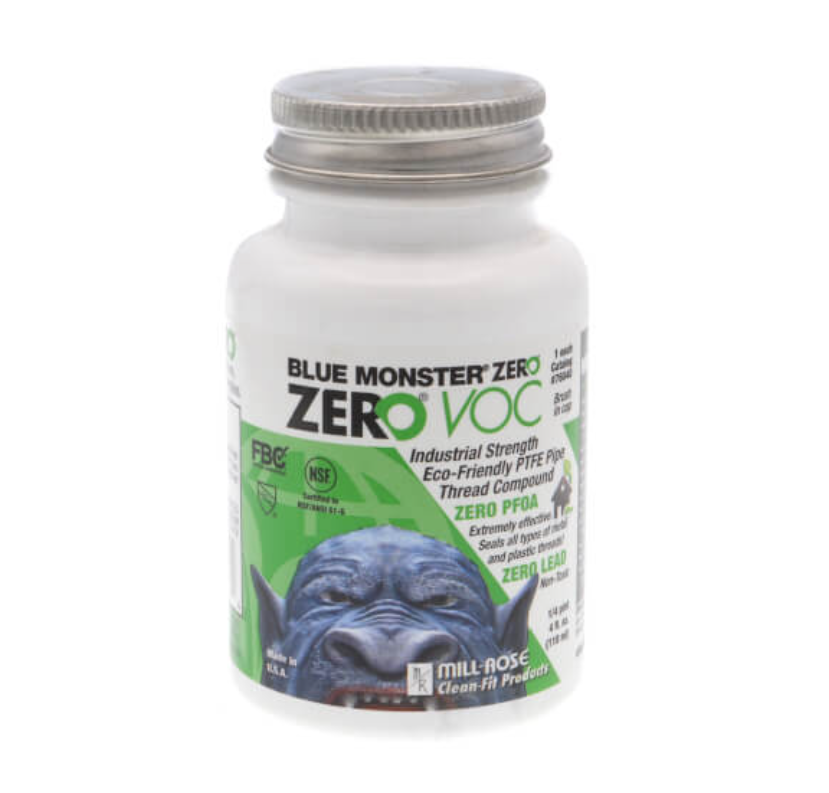 Blue Monster ZERO VOC Eco-Friendly PTFE Thread Sealant, 4 Oz. Tube