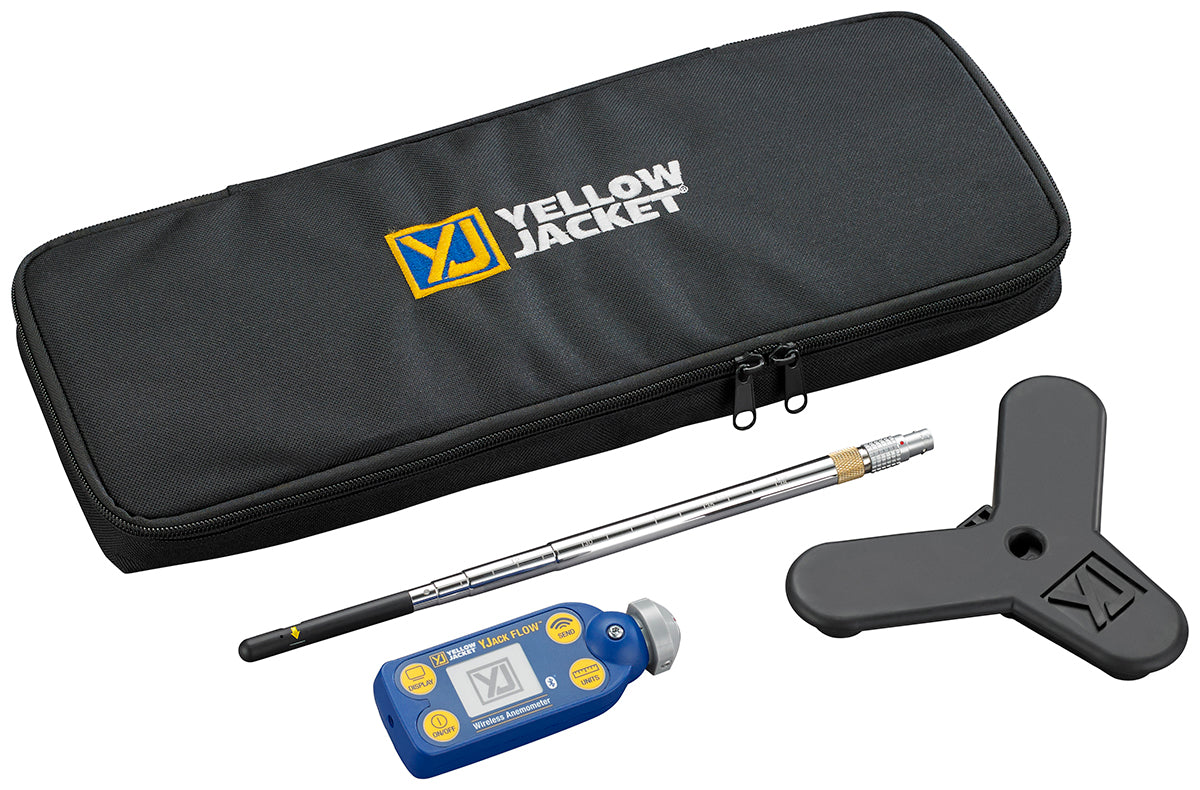 Yellow Jacket 67069 YJACK FLOW™ Smart Wireless Anemometer HVAC Airflow Tool Kit