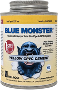 Blue Monster 76043 1-Step CPVC Cement: Fast Setting, Self-Priming Pipe Glue