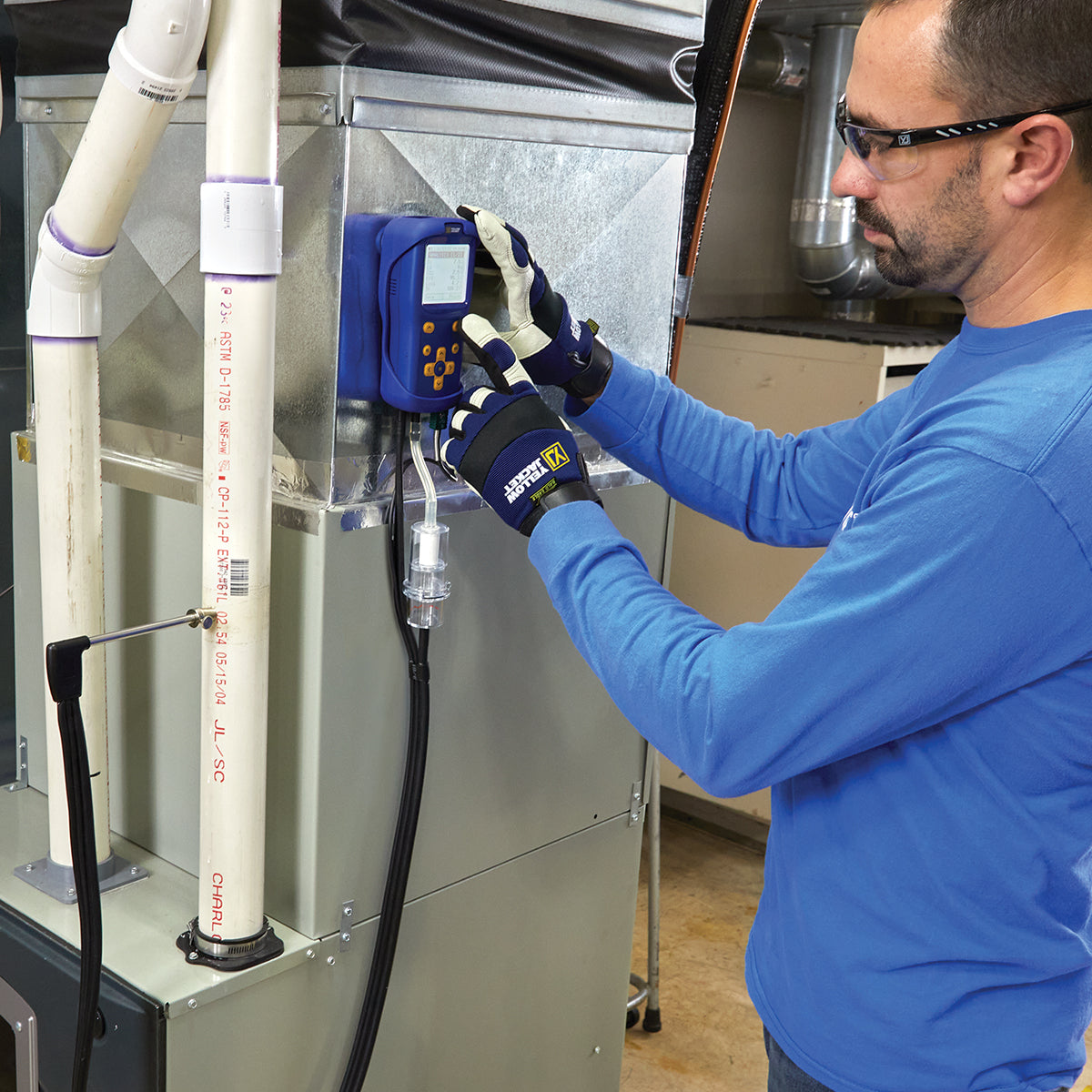 Yellow Jacket 68601 CA502 HVAC Combustion Analyzer: 3-in-1 Monitor, Manometer, App