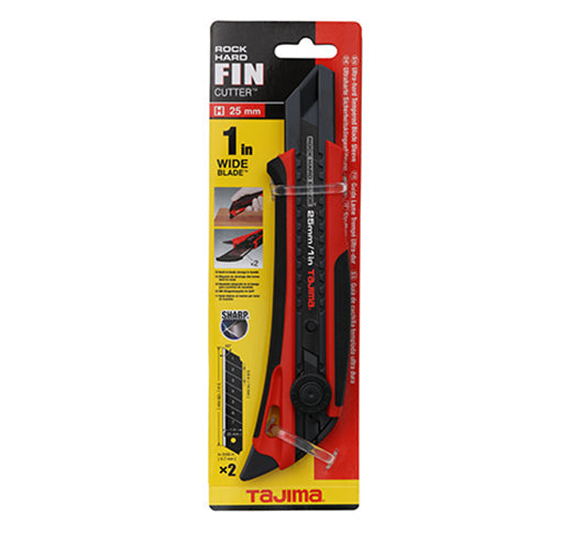 Tajima DFC671N-R1 Rock Hard FIN™ Utility Knife: Dial Lock, Tempered Blade Sleeve, In-Handle Storage