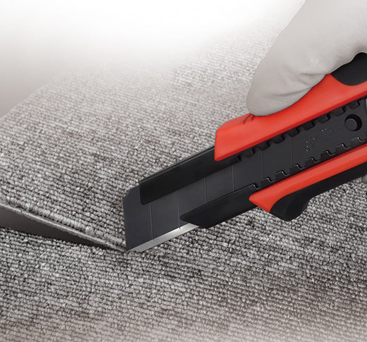 Tajima DFC671N-R1 Rock Hard FIN™ Utility Knife: Dial Lock, Tempered Blade Sleeve, In-Handle Storage