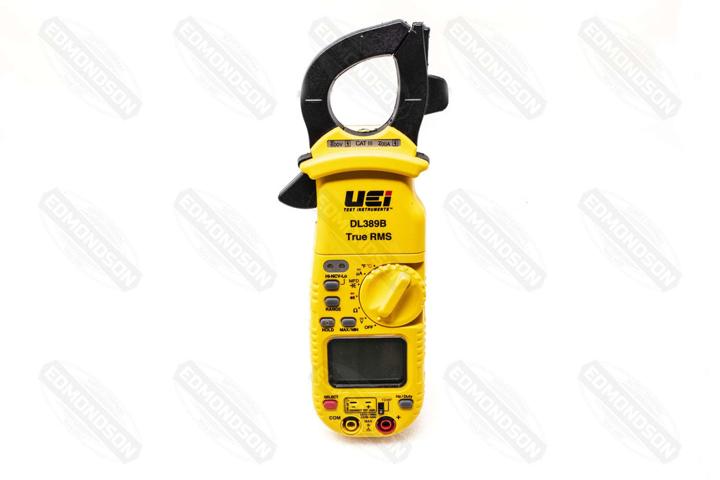 UEi DL389B TRMS Dual Display HVAC Clamp Meter with Temperature, Capacitance, AC/DC Amps