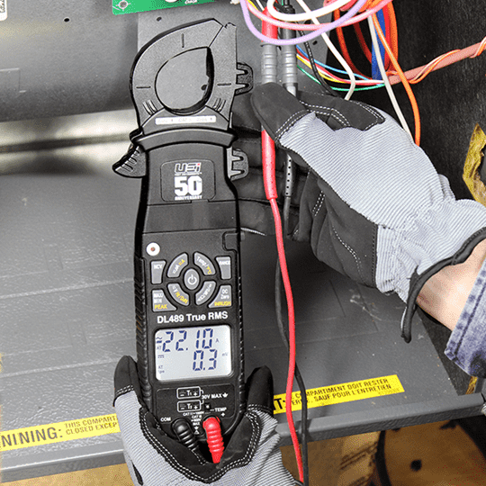 Advanced UEi DL489COMBO True RMS Clamp Meter HVAC Kit with Dual Pipe Clamps