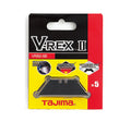 Tajima V-REX II Premium Tempered Steel Utility Knife Blades, 5-Pack