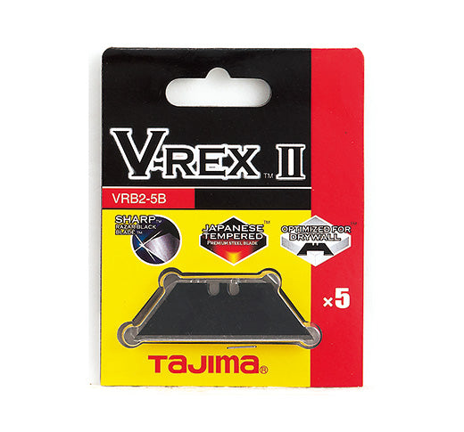 Tajima V-REX II Premium Tempered Steel Utility Knife Blades, 5-Pack