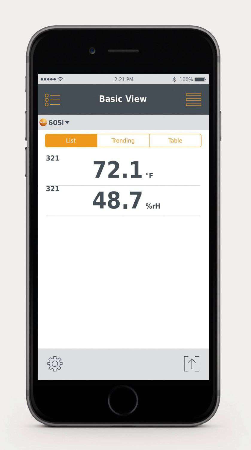 Testo 605i 2nd Gen Smart Thermohygrometer Probe for HVAC Humidity & Temp